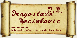 Dragoslava Mačinković vizit kartica